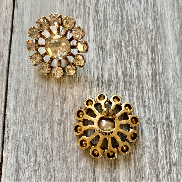 J. Crew Crystal Button Earrings - Picture 4 of 4